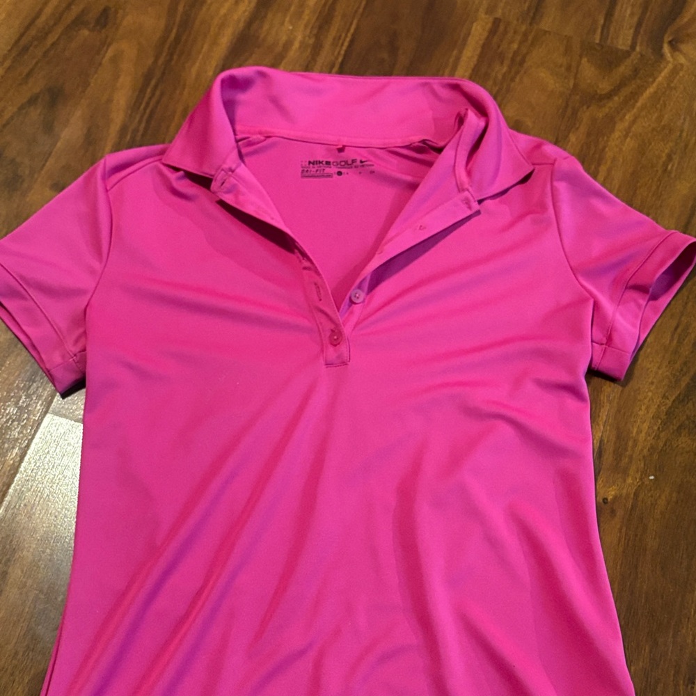 Women's Nike Pink Polo Golf Shirt